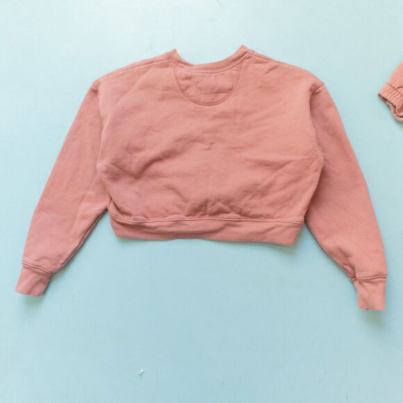 Girlfriend Collective Birch 50/50 Crop Sweatshirt Classic Jogger Sweat Set XS - Picture 5 of 10